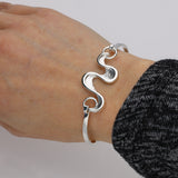 Mirran Ripples Silver Bangle BG204