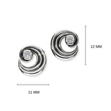 Tide Silver Stud Earrings CE477