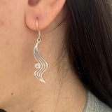 Tide Silver Drop Earrings CE478