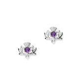 Thistle Silver Earrings CE8 Amethyst