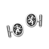 Lion Rampant Silver Cufflinks CL26