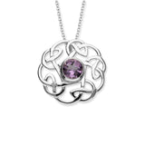 Celtic Silver Pendant CP34 Amethyst