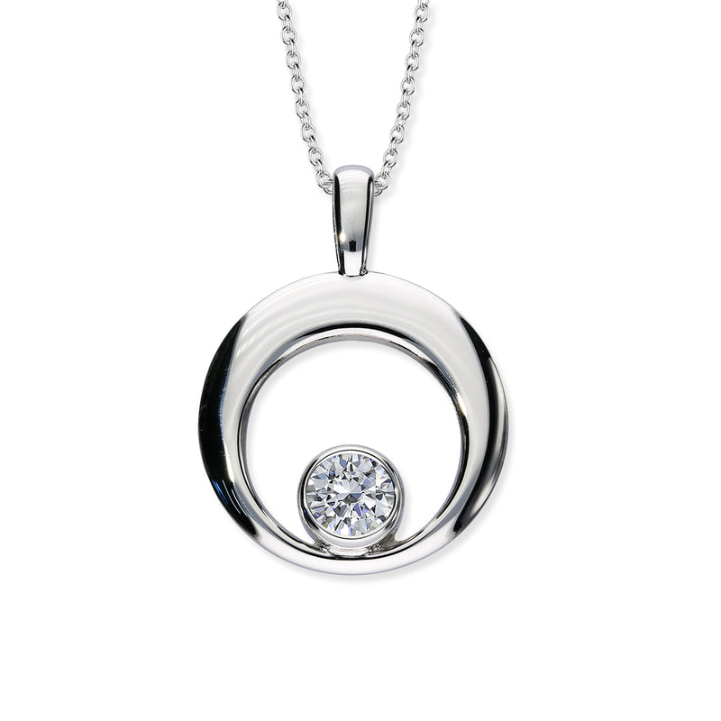 Harlequin Silver Pendant CP367 Cubic Zirconia