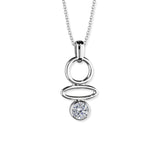 Harlequin Silver Pendant CP368 Cubic Zirconia