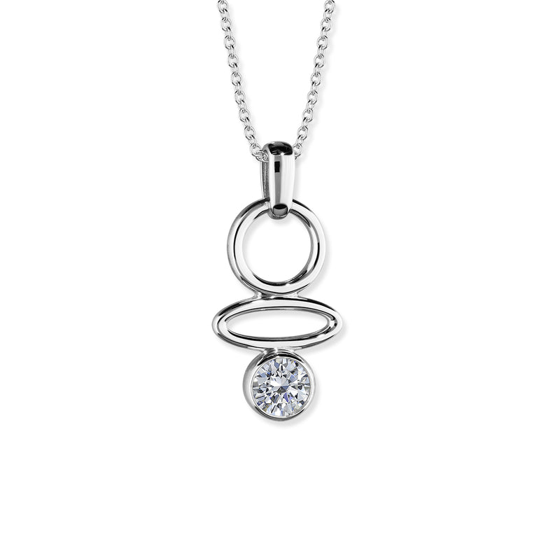 Harlequin Silver Pendant CP368 Cubic Zirconia