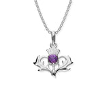 Thistle Silver Pendant CP7 Amethyst