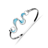 Mirran Ripples Silver Bangle EBG39