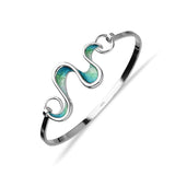 Mirran Ripples Silver Bangle EBG39