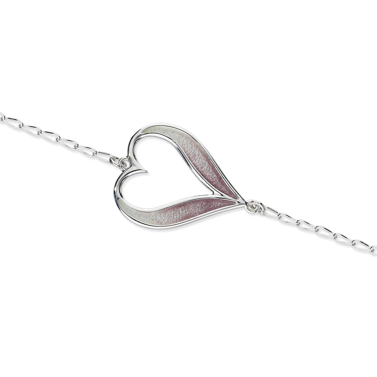 Astin Sterling Silver Heart Bracelet with Enamel EBL118