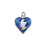 Scottish Heart Enamel Charm EC22