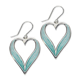 Astin Sterling Silver Drop Heart Earrings with Enamel EE630