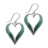 Astin Sterling Silver Drop Heart Earrings with Enamel EE630