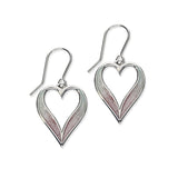 Astin Sterling Silver Drop Small Heart Earrings with Enamel EE641