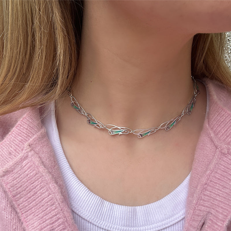 Archibald Knox Silver Necklet EN40