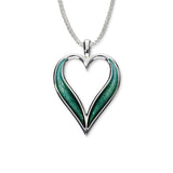 Astin Sterling Silver Small Heart Pendant with Enamel EP487