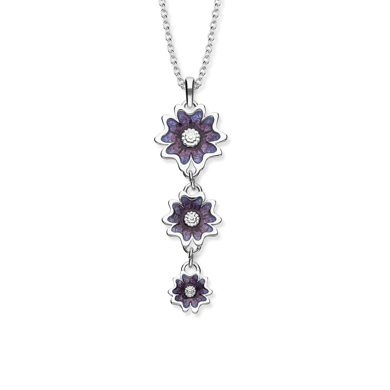 Scottish Primrose Silver Triple Pendant EP502