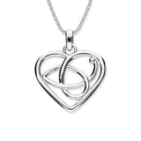 Celtic Heart Silver Pendant P789