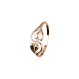 9ct Rose Gold Ring with Leaf Design RR95