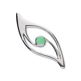 Harlequin Silver Brooch SB145 White Opal