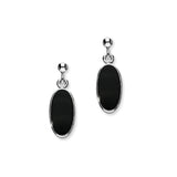 Retro Silver Earrings SE19 Onyx