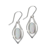 Sahara Sunset Silver Earrings SE390 White Opal