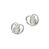 Flourish Silver Earrings SE395 White Opal