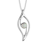 Harlequin Silver Pendant SP271 White Opal