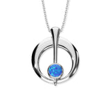 Harlequin Silver Pendant SP272 White Opal