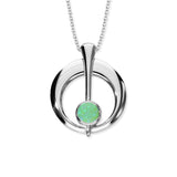 Harlequin Silver Pendant SP272 White Opal