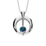 Harlequin Silver Pendant SP272 White Opal