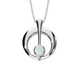 Harlequin Silver Pendant SP272 White Opal