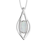 Sahara Sunset Silver Pendant SP288 White Opal