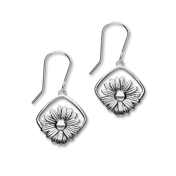 April Birth Flower Silver Earrings E1862