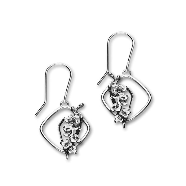 August Birth Flower Silver Earrings E1866